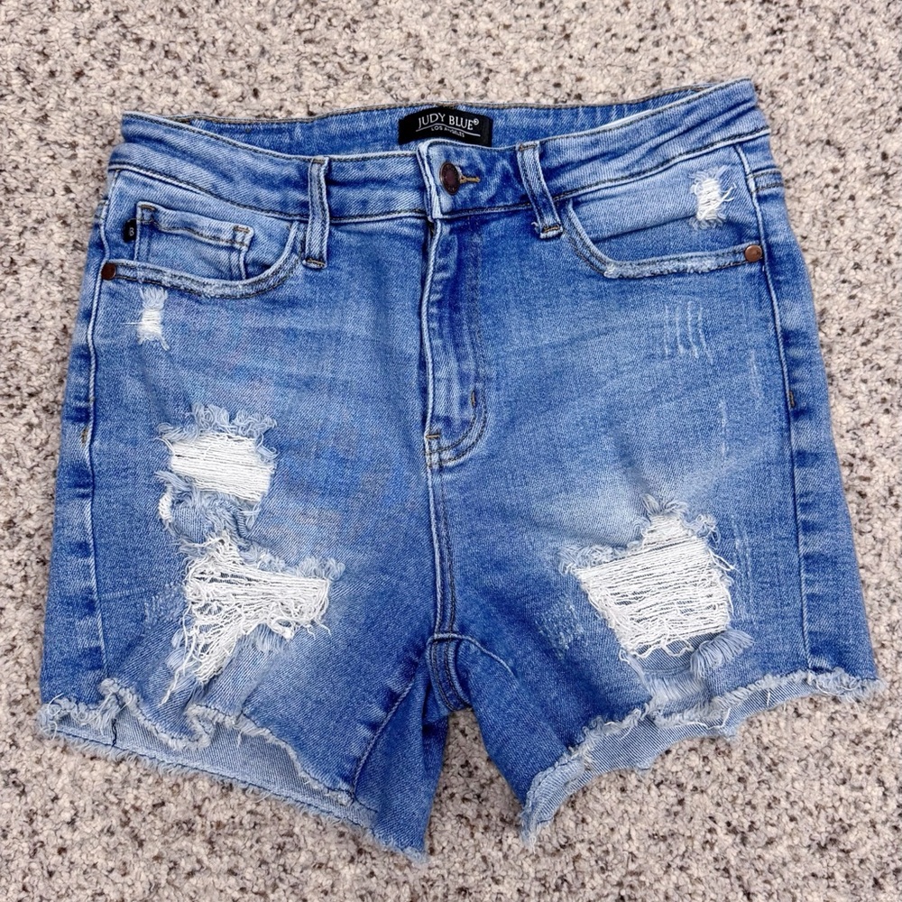 Judy Blue Women's Distressed Denim Shorts JB150010